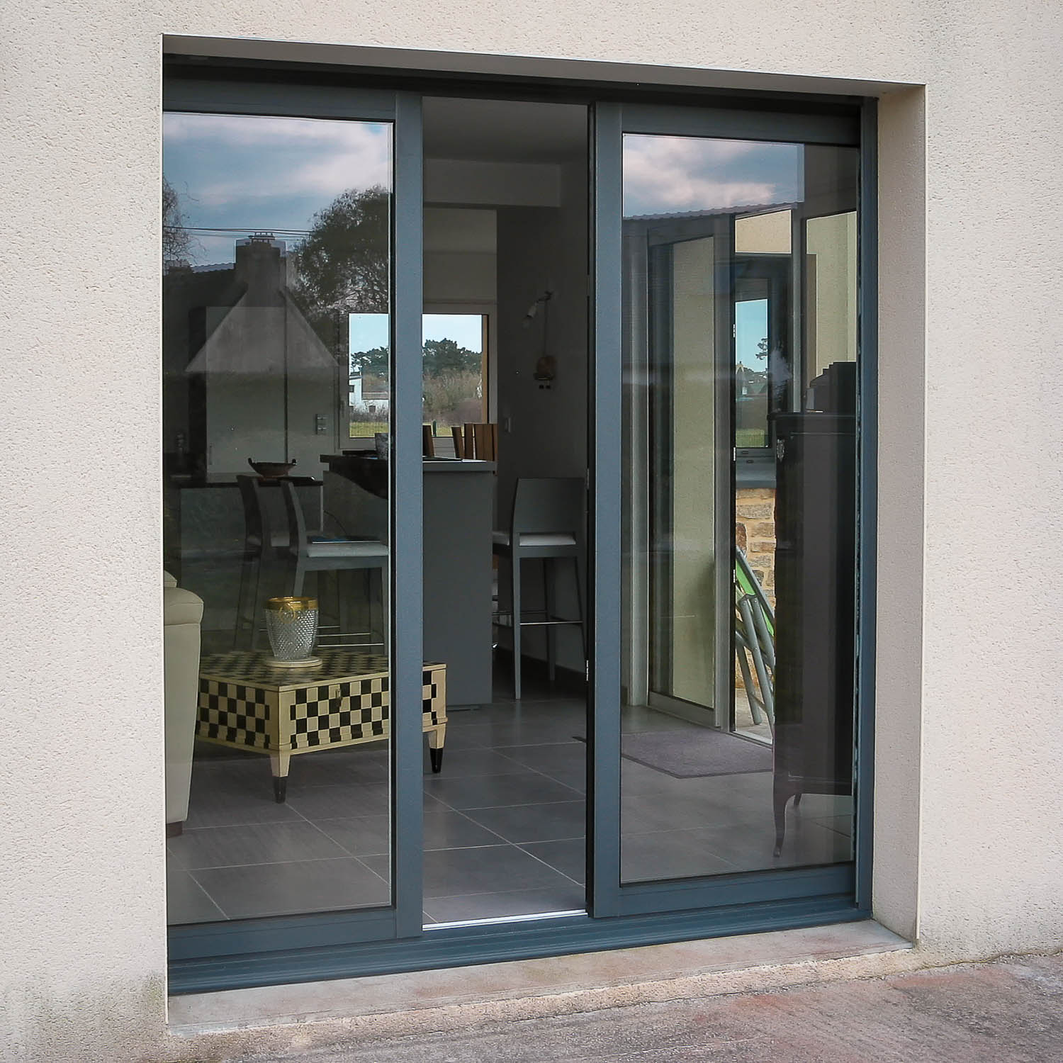 Porte vitrée aluminium