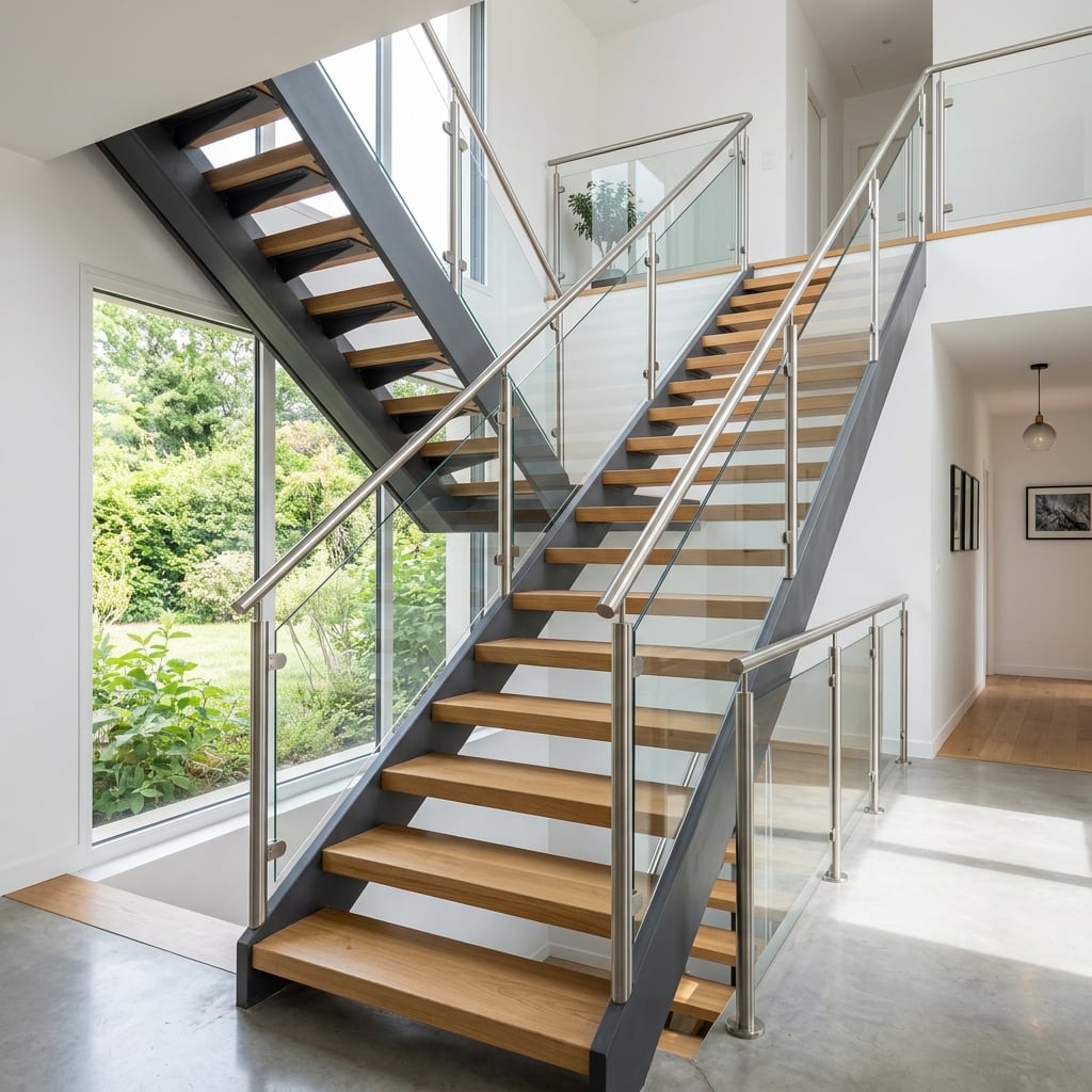 Escalier métallique moderne