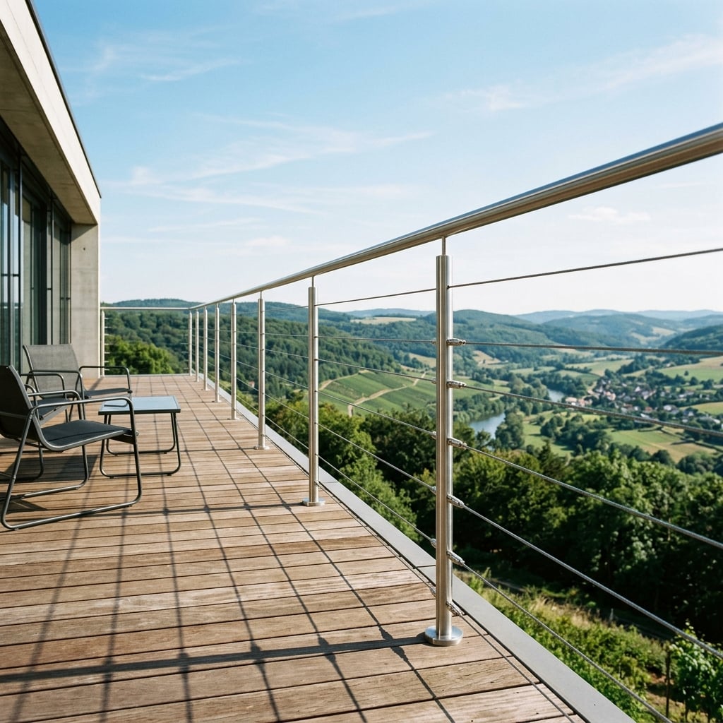 Garde-corps de terrasse inox