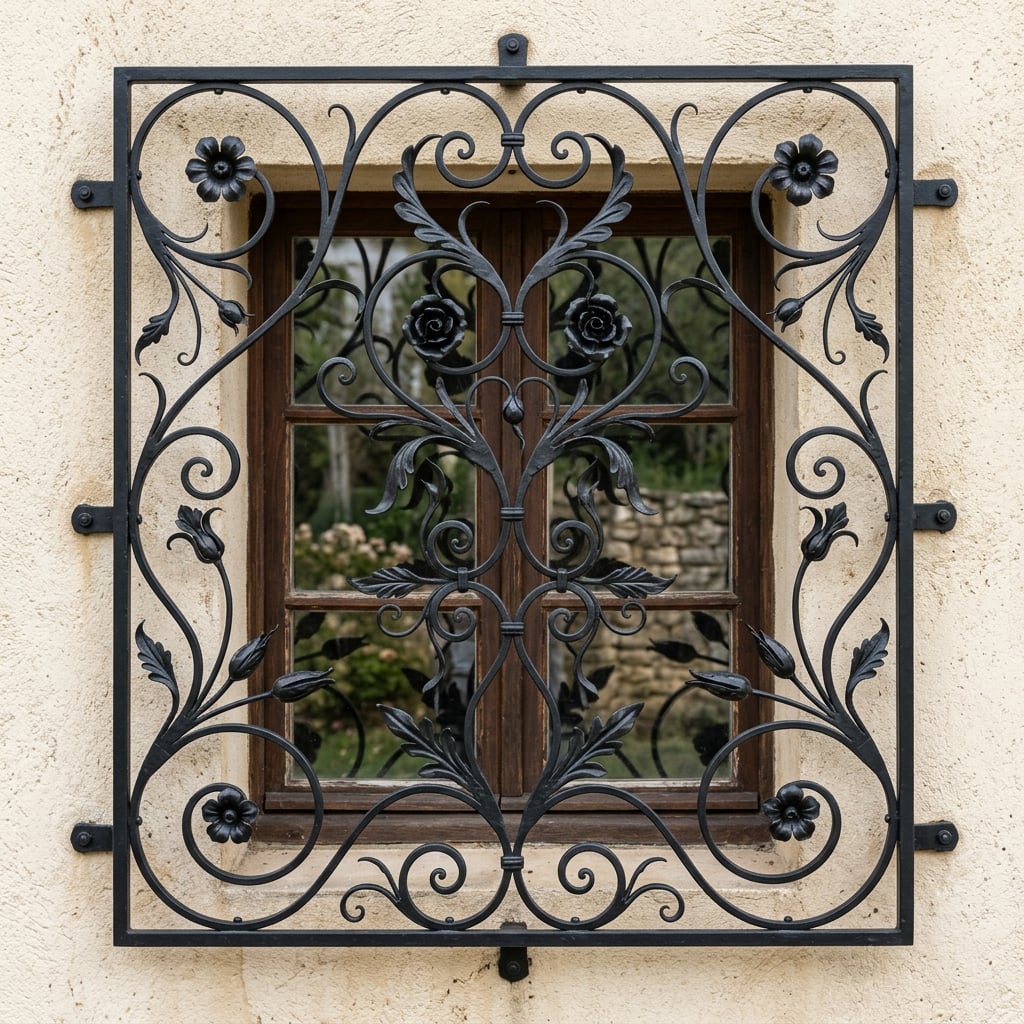 Grille de fenêtre décorative