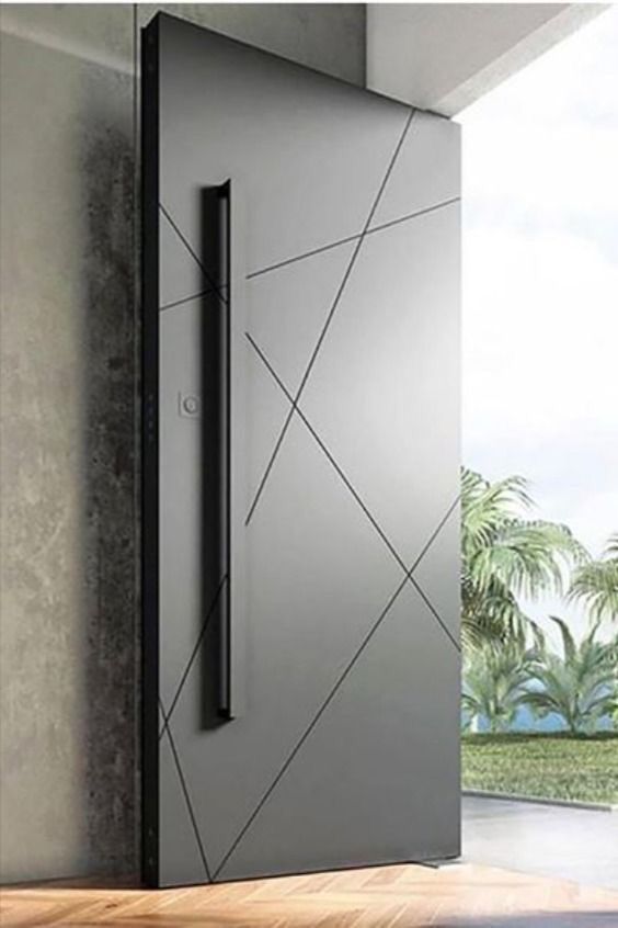 Rampe escalier noire motif Art Déco rectangles géométriques