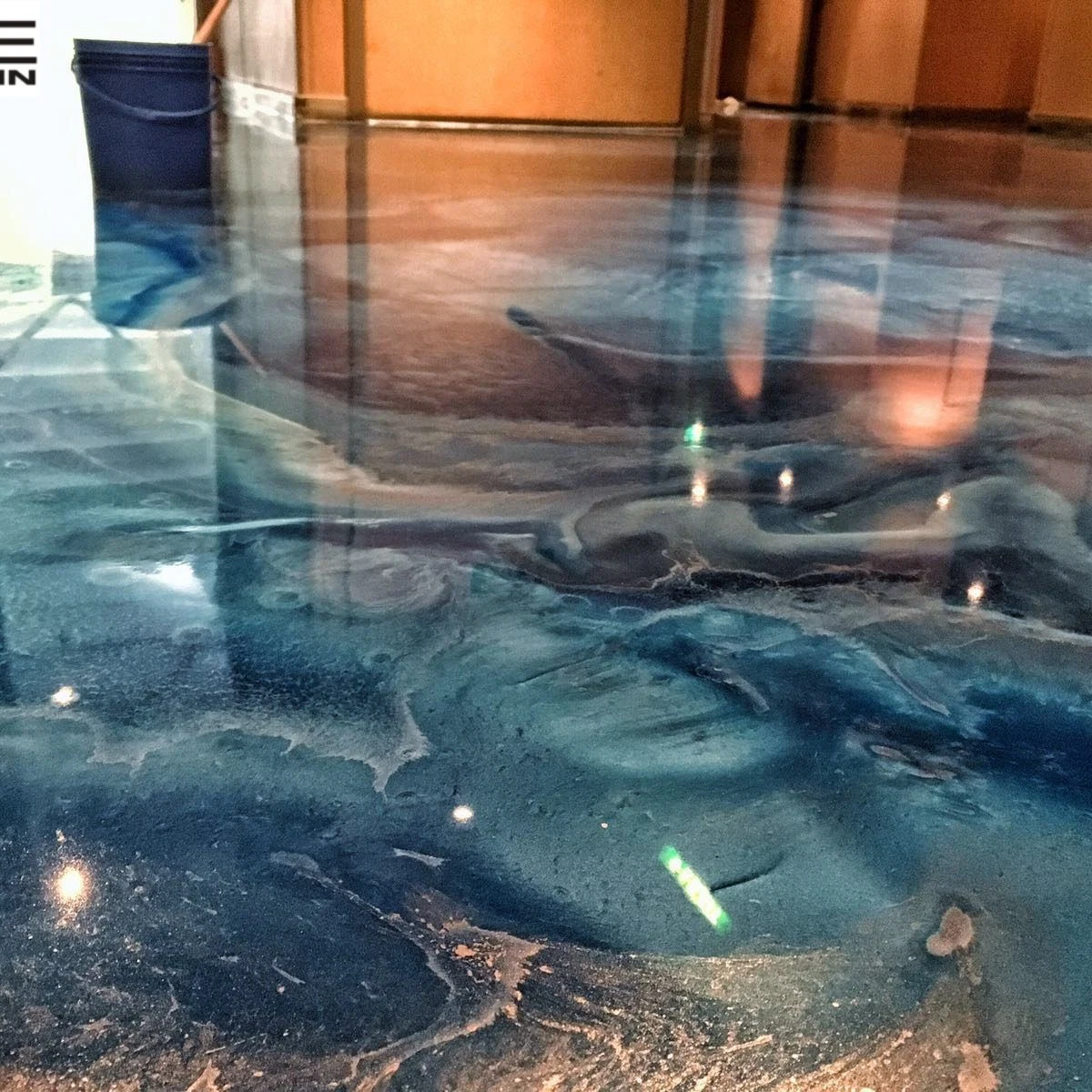 Résine époxy effet métallique