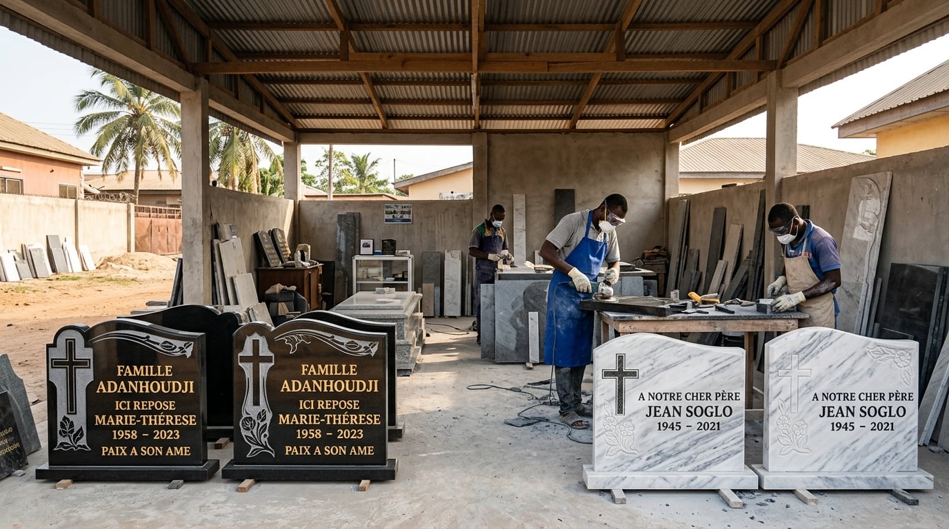 Choisir une pierre tombale au Bénin : marbre ou granite ? Guide complet