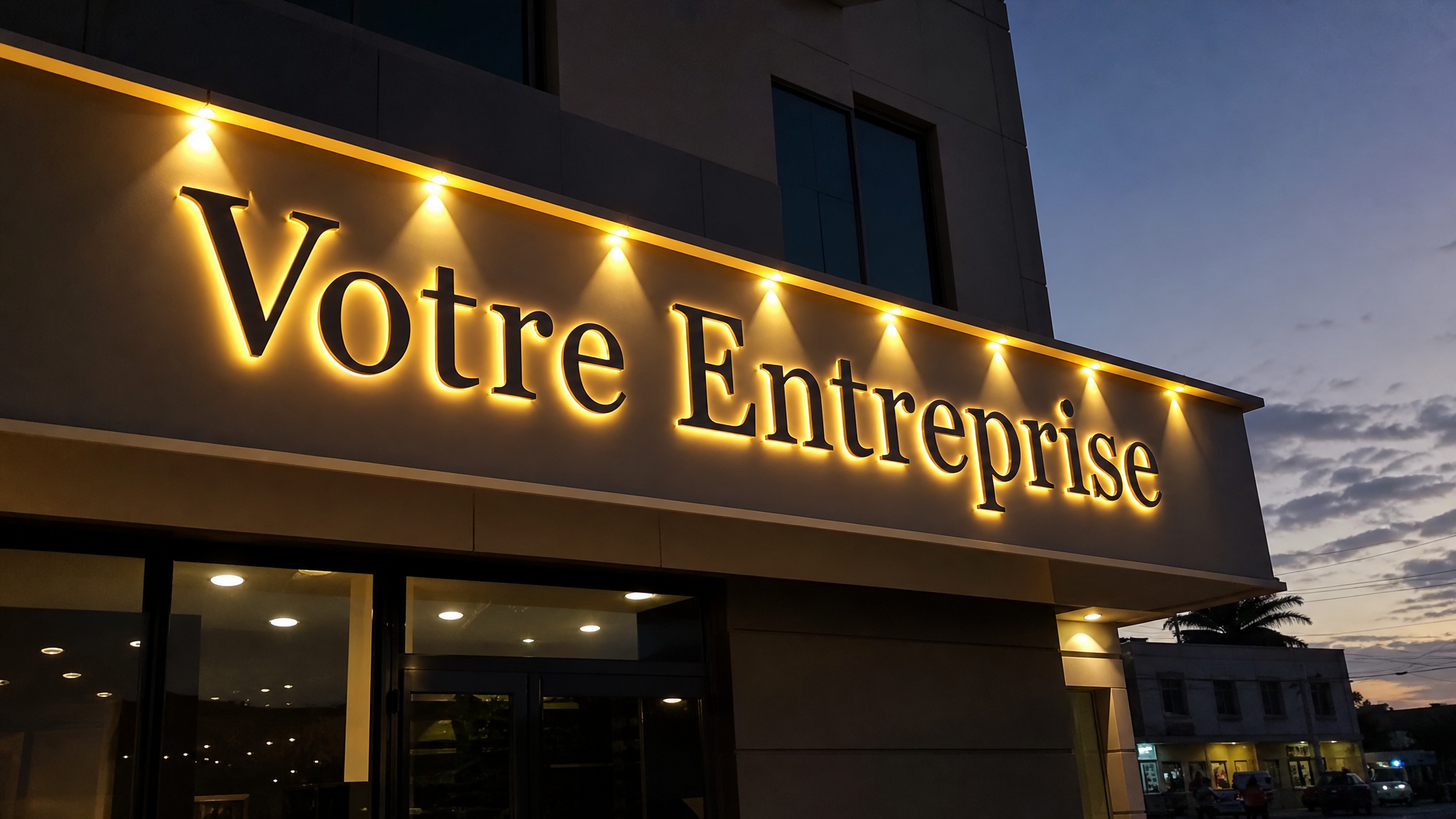 Enseigne lumineuse LED à Cotonou : boostez la visibilité de votre entreprise